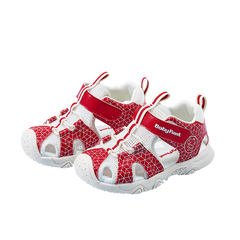 BabyFront 幼童水鞋 - 藍色幾何網紋包頭涼鞋