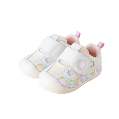 BabyFront 幼兒學步鞋 - 白色網布配彩色卡通動物圖案