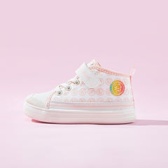 BabyFront CozyStep 中筒幼兒鞋 – 粉紅卡通印花學步鞋