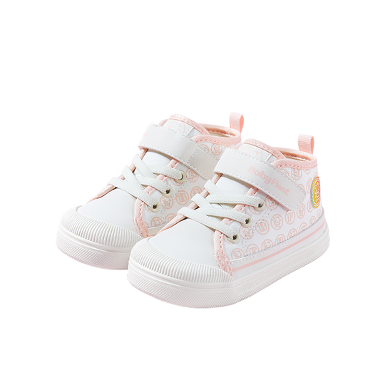 BabyFront CozyStep 中筒幼兒鞋 – 粉紅卡通印花學步鞋