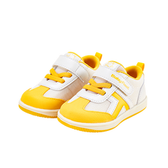 BabyFront 幼童艷陽運動鞋－白色網布鞋面搭配黃色點綴與彈性鞋帶