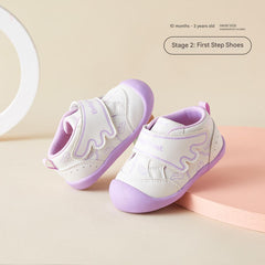 BabyFront 天使翅膀學步鞋 - 白色/紫色嬰幼兒學步鞋