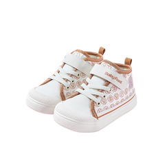 BabyFront CozyStep 中筒幼兒鞋 – 粉紅卡通印花學步鞋