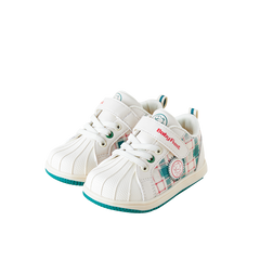 BabyFront 復古學步鞋 – 格紋拼接軟頭學步鞋